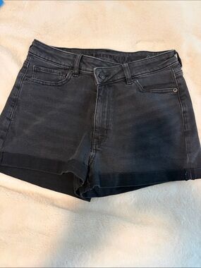 American Eagle High-Rise Crossover Black Denim Women’s Shorts